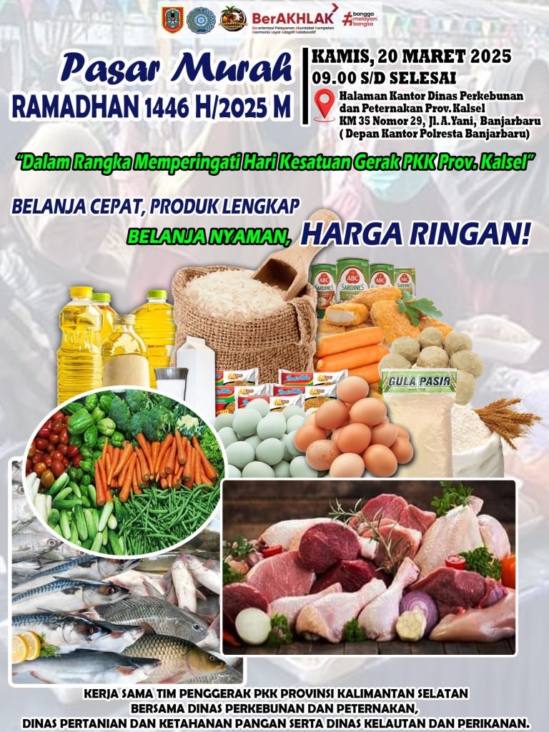 Disbunnak Kalsel Akan Gelar Pasar Murah pada 20 Maret Mendatang