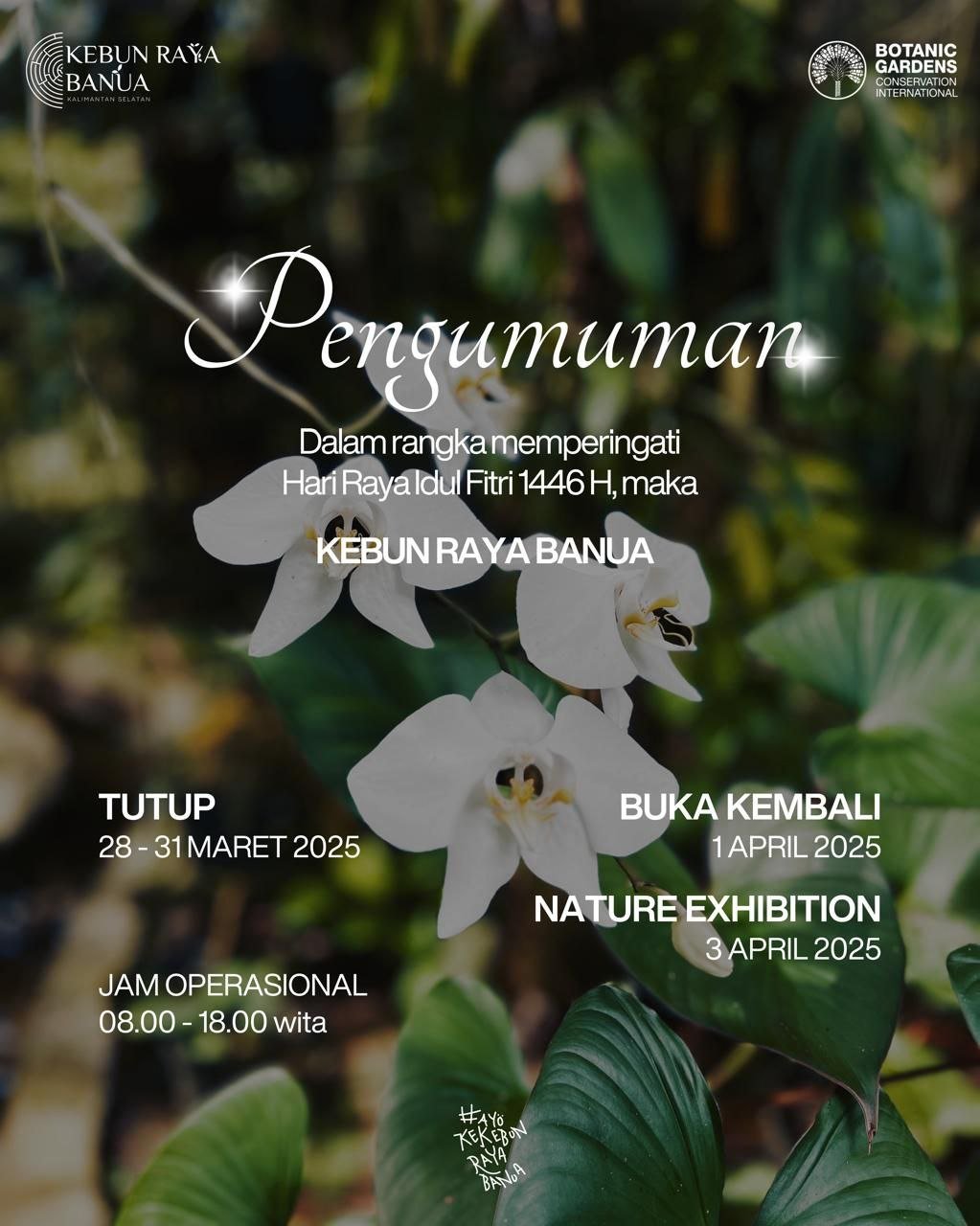 Libur Lebaran 1446 H, Kebun Raya Banua Kembali Beroperasi H+2 Lebaran