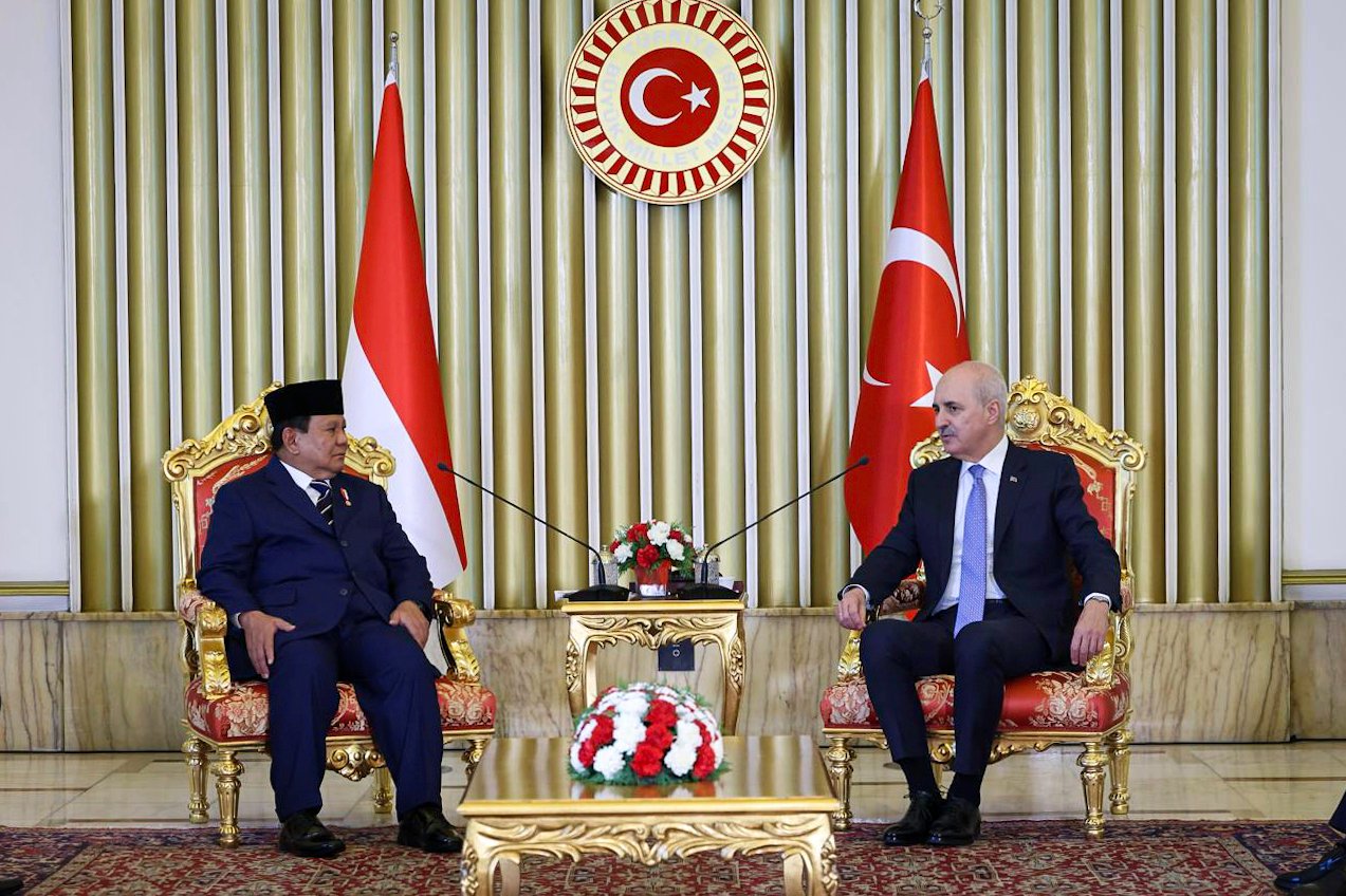 Presiden Prabowo Bertemu Ketua Parlemen Turkiye Numan Kurtulmuş di Ankara