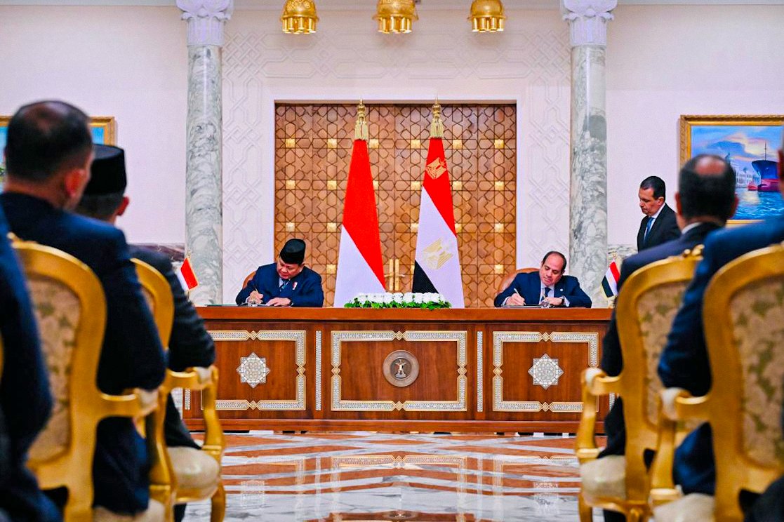 Presiden Prabowo dan Presiden El-Sisi Sahkan Pernyataan Bersama Kemitraan Strategis Indonesia–Mesir