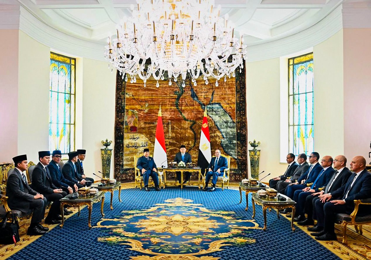 Presiden Prabowo Kunjungi Istana Al Ittihadiya, Disambut Resmi Presiden El-Sisi
