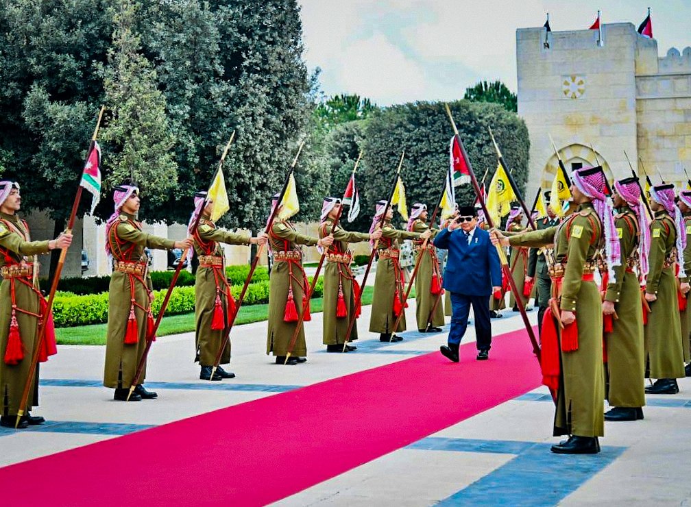 Kunjungan Resmi ke Istana Al Husseiniya, Presiden Prabowo Disambut Hangat Raja Abdullah II