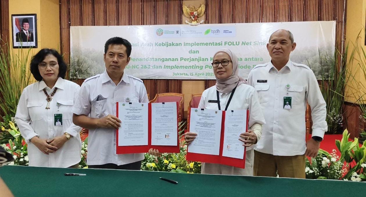 Kadishut Kalsel Tanda Tangani PKS Program FOLU Net Sink 2030