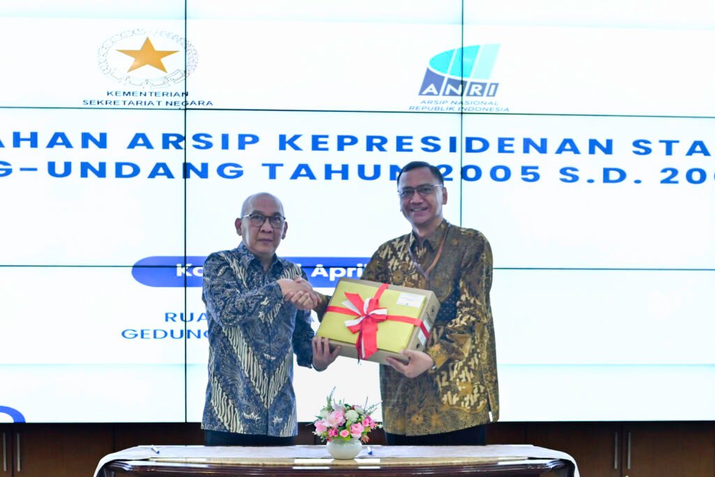 Sekretariat Dukungan Kabinet, Kemensetneg Serahkan Arsip Kepresidenan Statis Undang-Undang Tahun 2005 s.d. 2008 ke Arsip Nasional