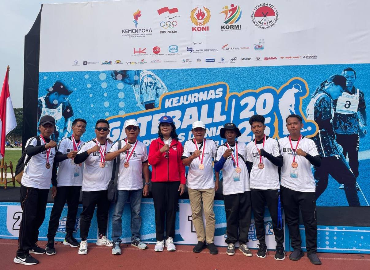 Masuk 10 Besar Nasional, Kontingen Gateball Kalsel Raih Dua Medali di Kejuaraan Nasional Gateball 2025