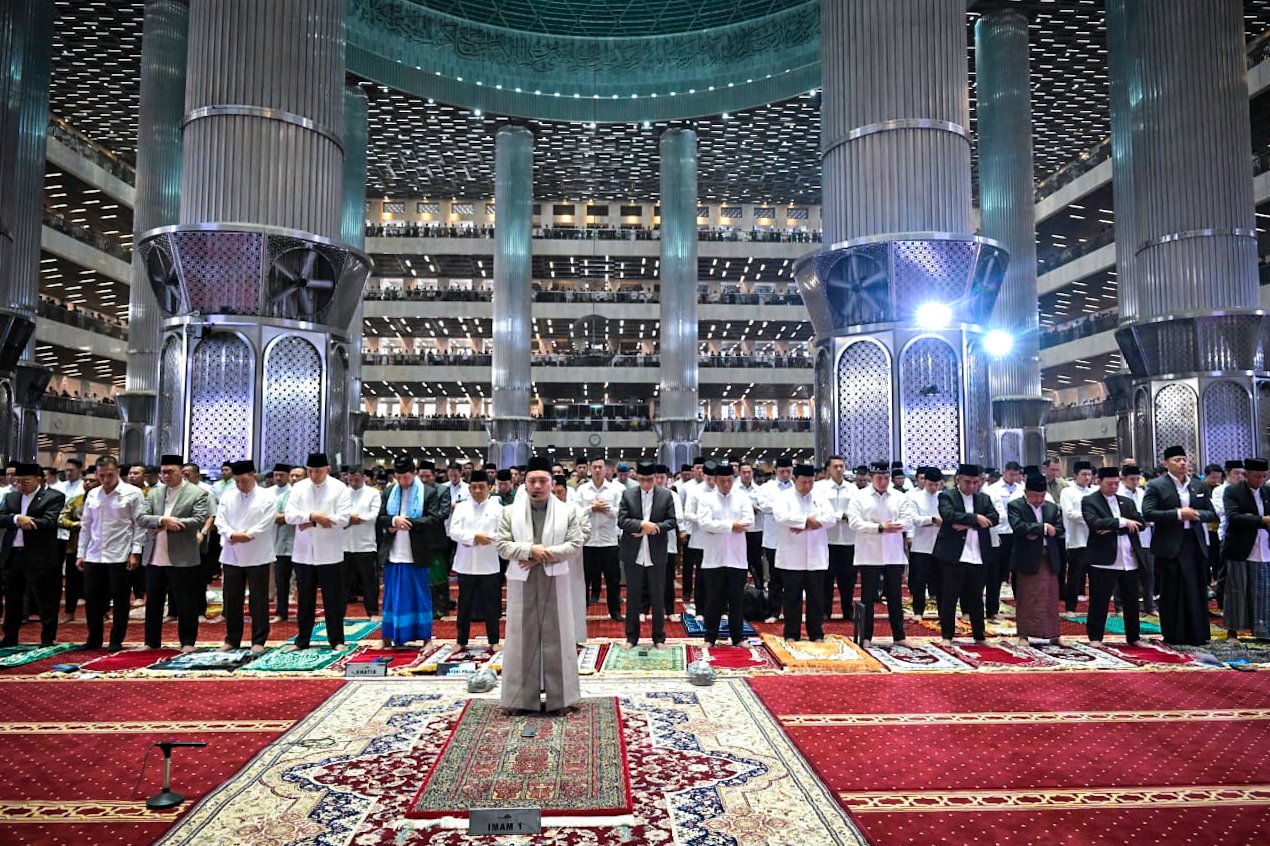 Presiden Prabowo Subianto Salat Iduladha 1446 Hijriah di Masjid Istiqlal Jakarta