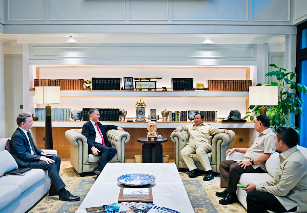 Presiden Prabowo Terima Kunjungan Wakil PM Australia Richard Marles di Kertanegara