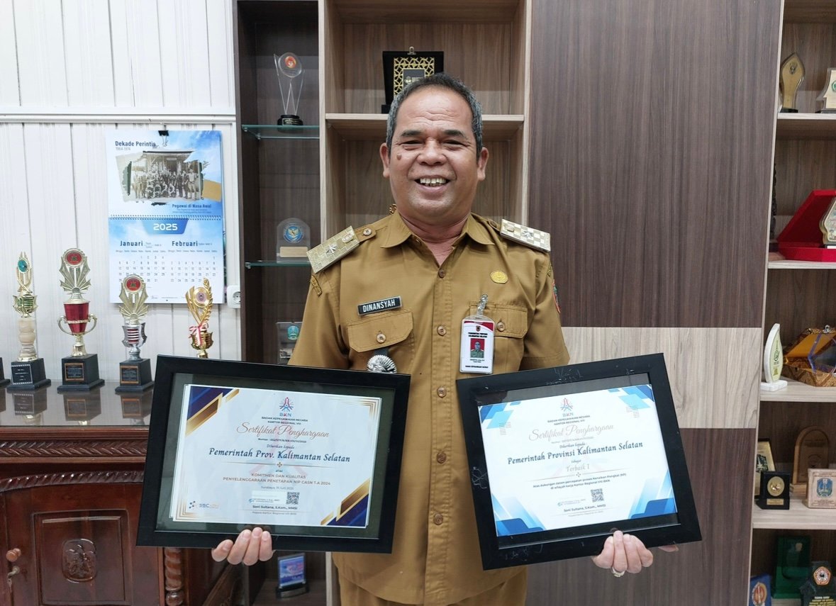 Pemprov Kalsel Raih Empat Penghargaan di BKN Kanreg VIII Award 2025