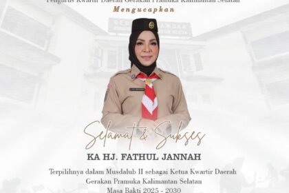 Hj Fathul Jannah Muhidin Terpilih Aklamasi sebagai Ketua Kwarda Pramuka Kalsel 2025–2026