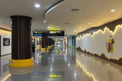 Dukung Status Internasional Bandara Syamsudin Noor, Dinas PUPR Kalsel Percantik Terminal dengan Sentuhan Geopark Meratus