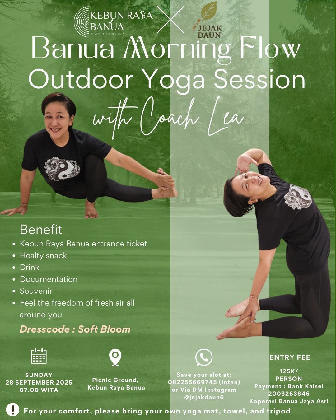 Banua Morning Flow: Yoga Outdoor di Kebun Raya Banua Hadirkan Pengalaman Berolahraga di Alam Terbuka