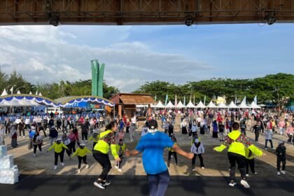 Senam Pagi Awali Aksi Sinergitas Merah Putih di Kusan Hilir