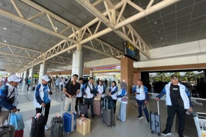 Puluhan Kontingen PORNAS KORPRI Kalsel Tiba Di Palembang, Targetkan Prestasi Gemilang