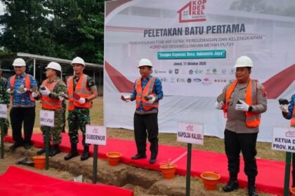 Kalsel Jadi yang Pertama di Indonesia, Resmikan Peletakan Batu Pertama Gerai Koperasi Merah Putih