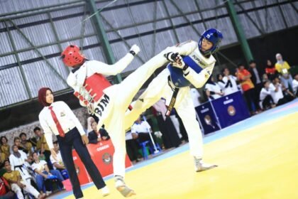  Porprov XII Kalsel 2025: 156 Atlet Taekwondo Adu Kekuatan dan Teknik di Pelaihari