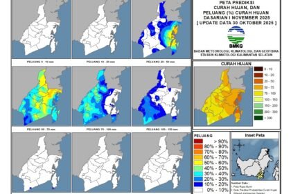 BMKG Kalsel: Awal November Didominasi Hujan Menengah, Waspadai Potensi Hujan Lebat Lokal di Beberapa Wilayah