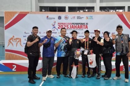 Gulat Kalsel Raih Emas dan Perunggu di Hari Pertama POPNAS XVII 2025