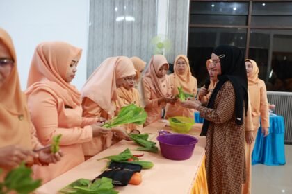 DWP Tanah Bumbu Gelar Pelatihan Membuat Garnis dari Sayuran