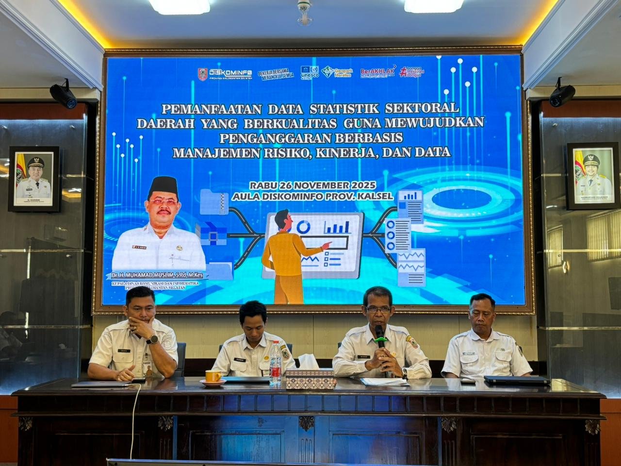 Efektivitas dan Efesiensi Penganggaran APBD, Dinas Kominfo Kalsel Ikuti FGD Pemanfaatan Data Statistik Sektoral Daerah