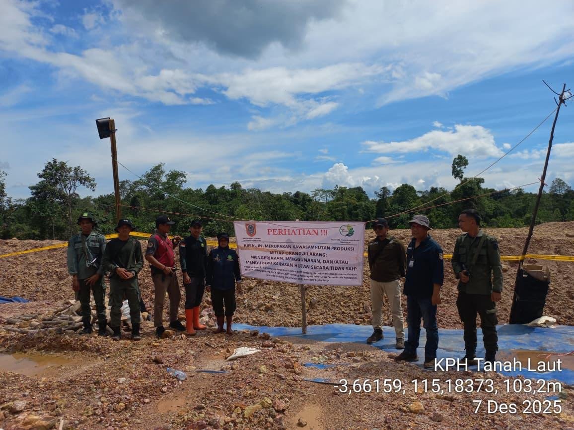Laksanakan Patroli Gabungan, Polhut KPH Tanah Laut Amankan Sejumlah Barang Bukti