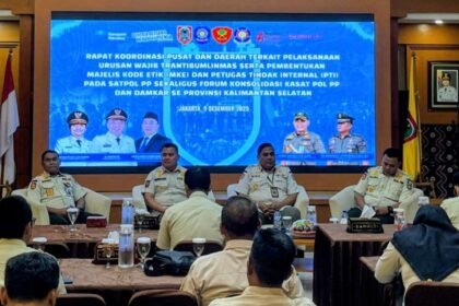 Satpol PP dan Damkar Kalsel Laksanakan Urusan Wajib Trantibumlinmas