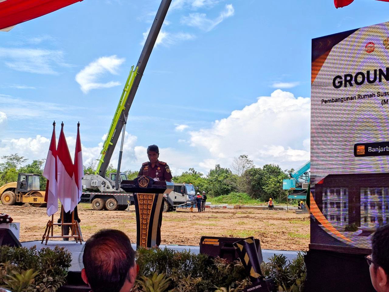 Groundbreaking Rusun Pegawai Kejati Kalsel, Ditarget Rampung 10 Bulan