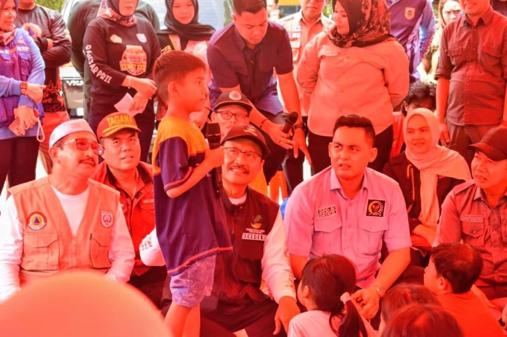 Mensos RI Tinjau Lokasi Banjir di Desa Keramat, Kabupaten Banjar