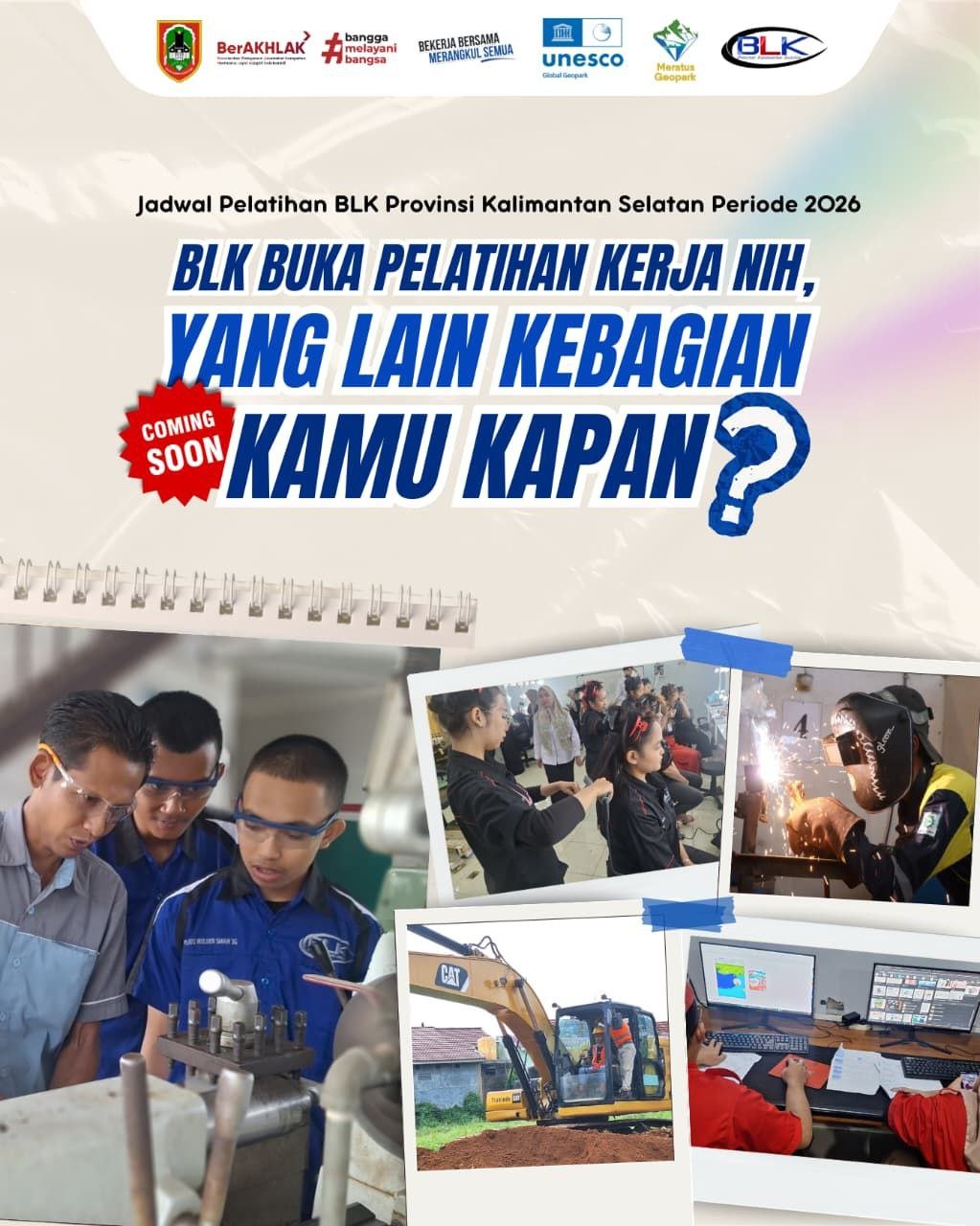 BLK Disnakertrans Kalsel Resmi Buka Pendaftaran Pelatihan Kerja Tahun 2026