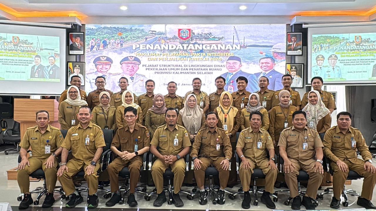 Dinas PUPR Kalsel Mantapkan Program Prioritas Lewat Penandatanganan Perjanjian Kinerja 2026