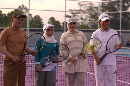 BINDA Kalsel Resmikan Lapangan Tenis, Dorong Kebugaran dan Kekompakan Personel