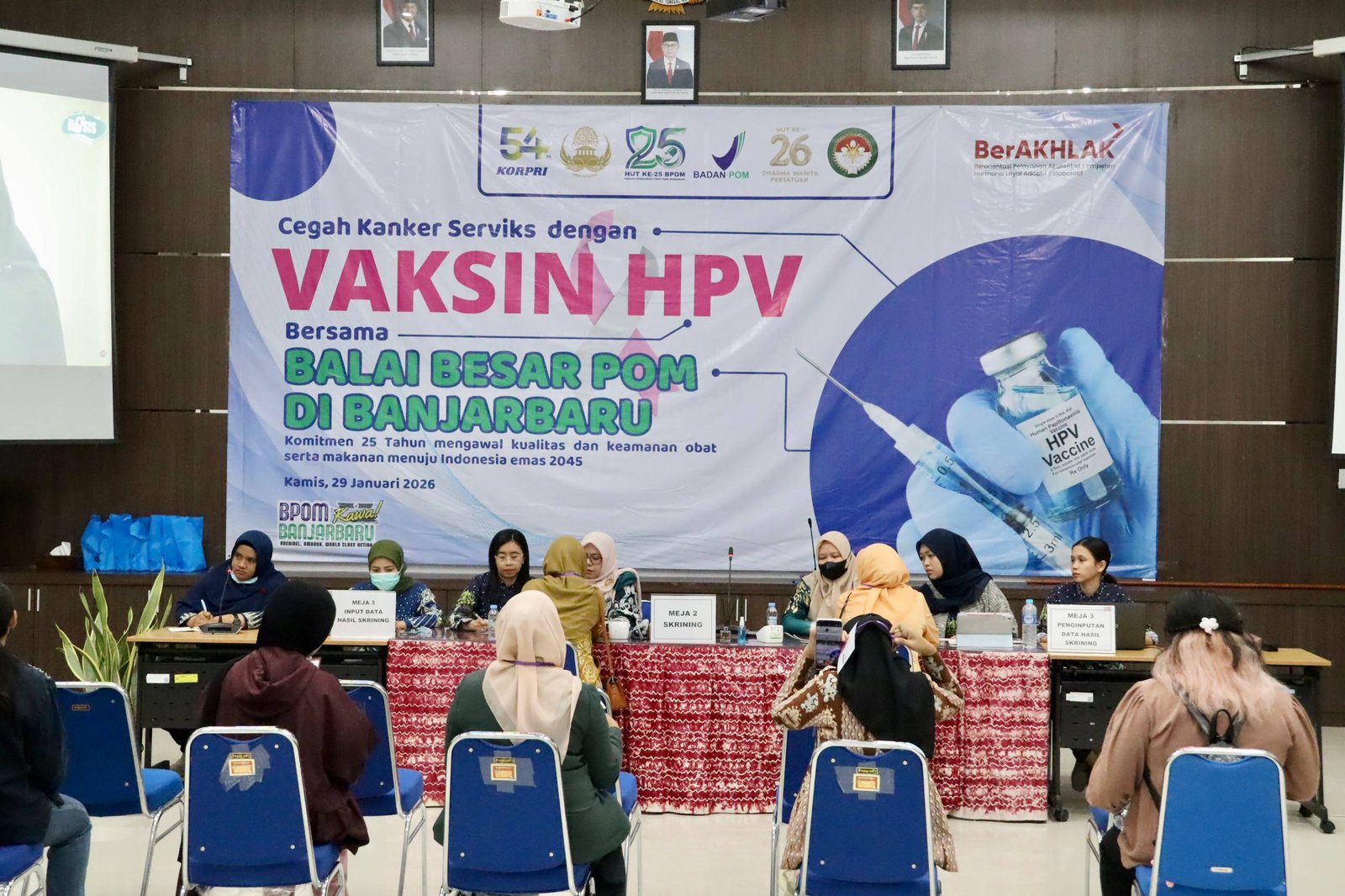 Dukung Pencegahan Kanker Serviks, 300 Peserta Ikuti Vaksin HPV di BBPOM Banjarbaru