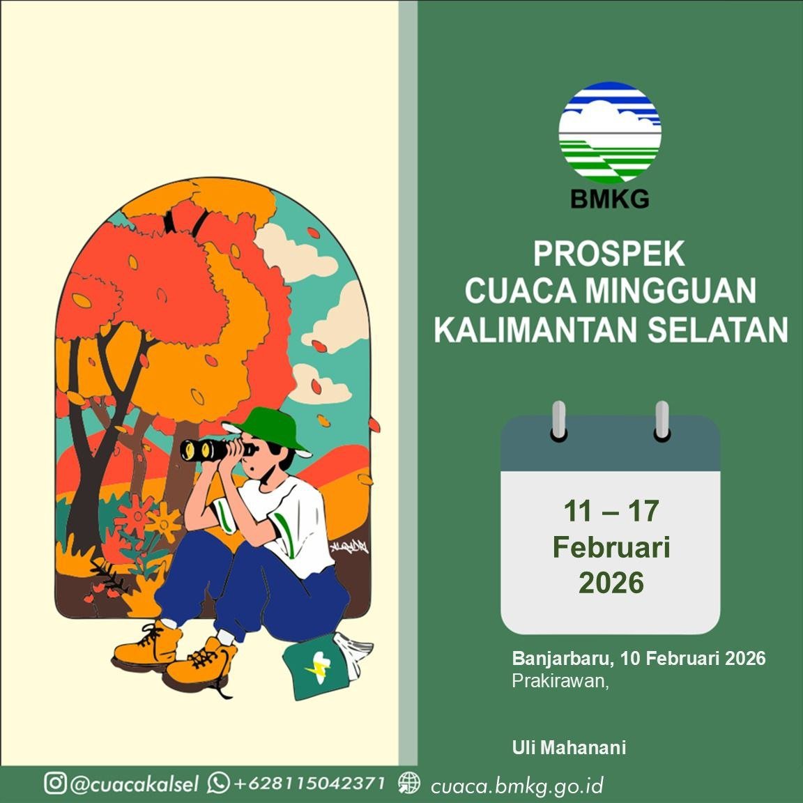 BMKG Prediksi Hujan Dominasi Kalimantan Selatan Sepekan ke Depan, Warga Diminta Waspada