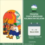 BMKG: Hujan Ringan Hingga Sedang Berpotensi Terjadi di Kalsel pada 11–17 Maret 2026