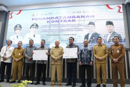 Kontrak Jembatan Pulau Laut Diteken, Proyek Multiyears 2026–2028 Resmi Dimulai