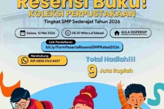 Lomba Resensi Buku Dispersip Kalsel, Ajang Kreativitas Pelajar SMP