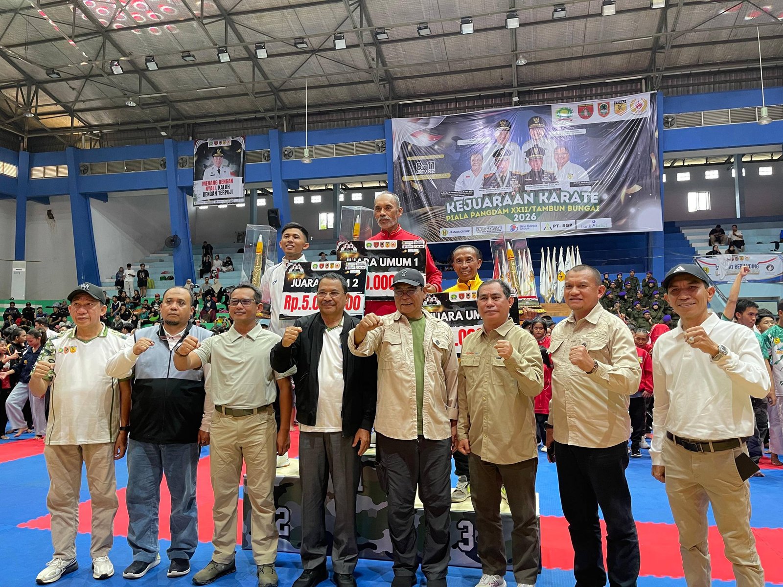 Kejuaraan Karate Pangdam XXII 2026 Sukses, Forki Kabupaten Tanah Laut Raih Juara Umum