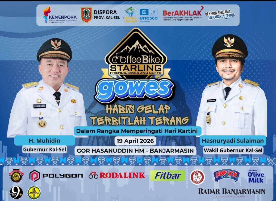 Ratusan Peserta Siap Meriahkan Gowes Starling, Dispora Kalsel Gaungkan Semangat Kartini Lewat Olahraga