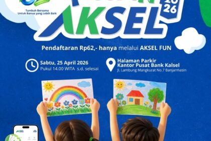 Bank Kalsel Ajak Anak-Anak Ikuti Lomba Mewarnai di Pekan AKSEL 2026