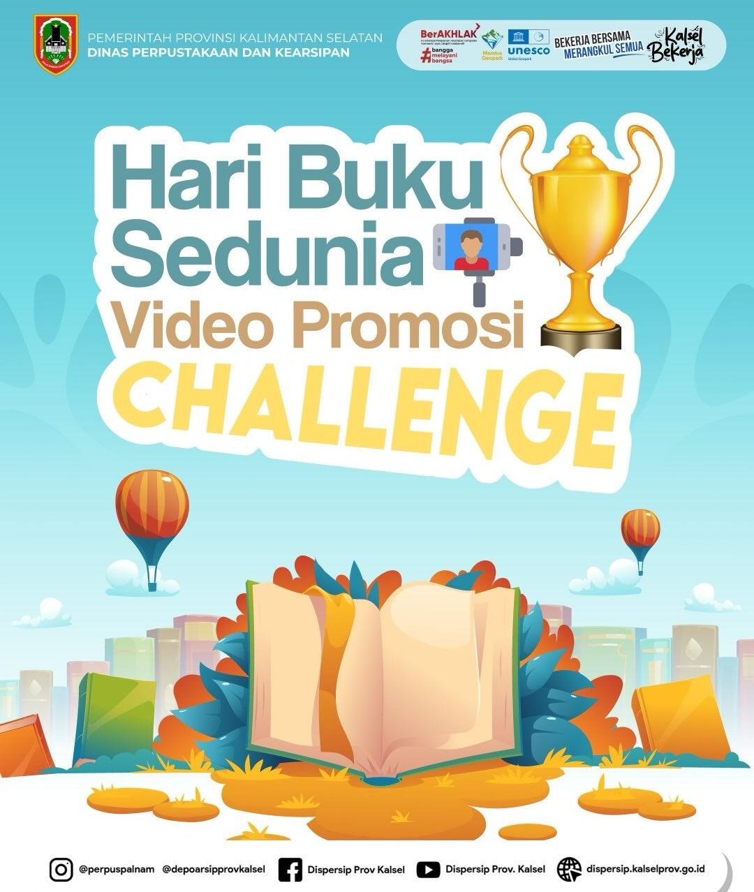 Hari Buku Sedunia 2026, Dispersip Kalsel Dorong Literasi Melalui Kompetisi Video