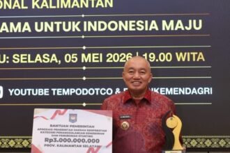 Kalsel Terbaik di Regional Kalimantan, Gubernur H. Muhidin Terima Penghargaan Kemendagri 2026