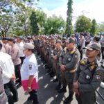 Satpol PP dan Damkar Kalsel Backup Pengamanan Aksi Unjuk Rasa LSM Sakutu
