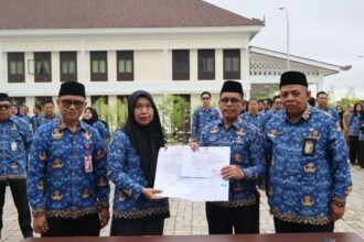 Tujuh Pejabat Dinsos Kalsel Laksanakan Sertijab Pasca Dilantik Gubernur Muhidin