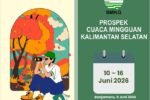 BMKG: Kalsel Berpotensi Diguyur Hujan Disertai Petir pada 10–16 Juni 2026