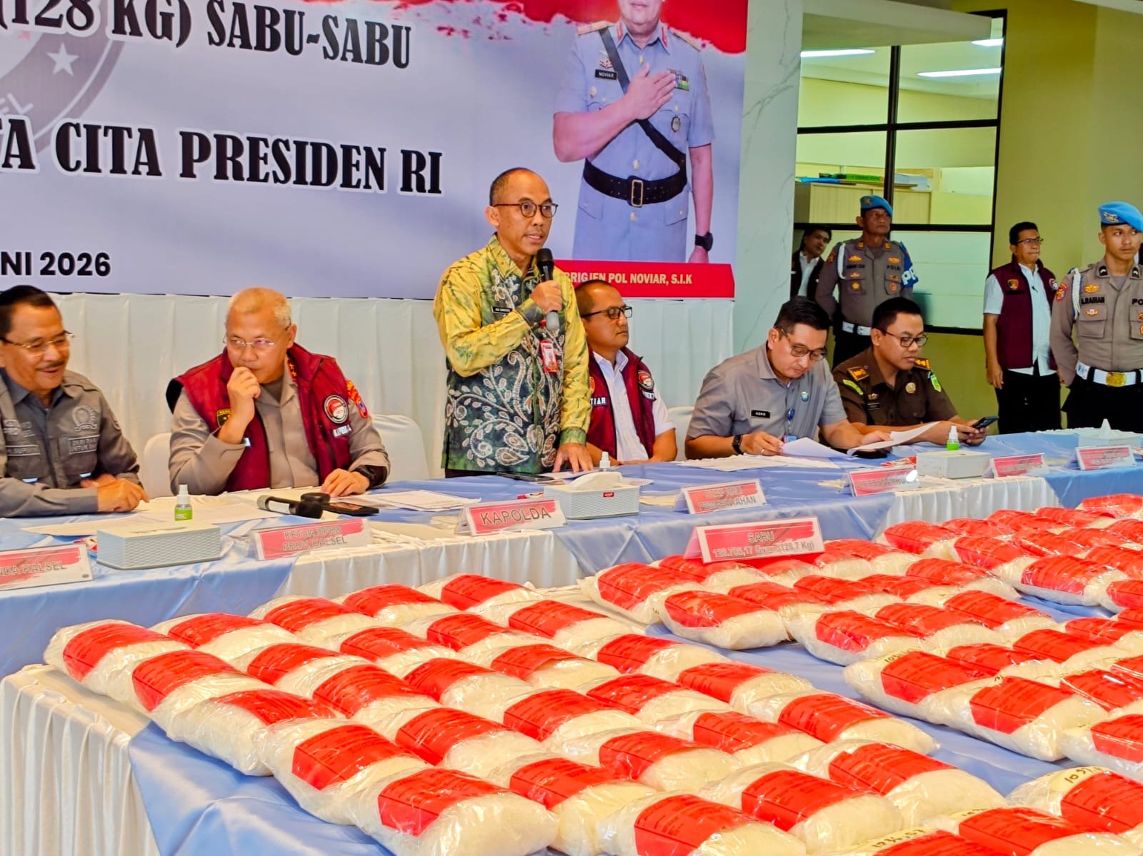 Polda Kalsel Ungkap 128,7 Kilogram Sabu, Pemprov Apresiasi Kinerja Aparat