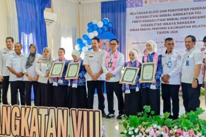Dinsos Kalsel Lepas 20 Klien Program Rehabilitasi Sosial Angkatan VIII PRSPD Iskaya Banaran