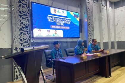 DPMPTSP Kalsel Gelar Bimtek MPP Virtual, Perkuat Transformasi Pelayanan Publik Berbasis Digital