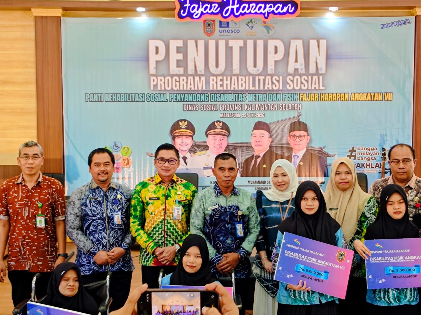 Angkatan VII PRSPDNF Fajar Harapan Resmi Ditutup, 9 Penerima Manfaat Siap Mandiri
