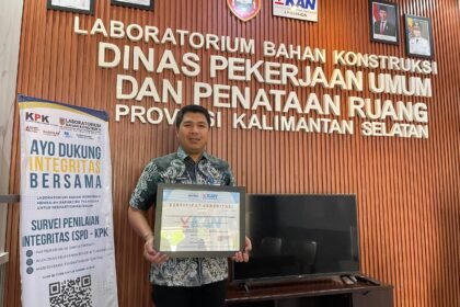 Laboratorium Bahan Konstruksi PUPR Kalsel Kembali Kantongi Akreditasi Nasional, Tambah Parameter Pengujian