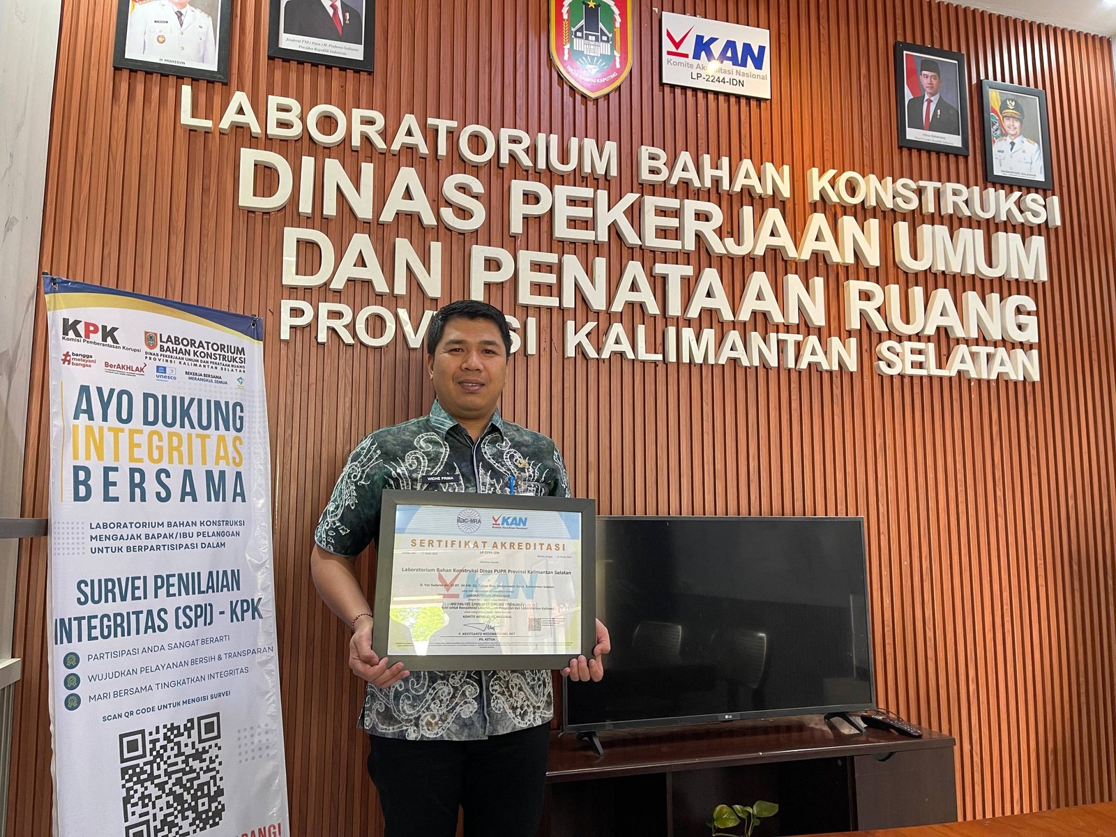 Laboratorium Bahan Konstruksi PUPR Kalsel Kembali Kantongi Akreditasi Nasional, Tambah Parameter Pengujian
