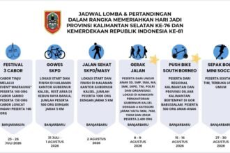 Dispora Kalsel Siapkan Sembilan Event Olahraga Semarakkan Hari Jadi ke-76 Provinsi dan HUT ke-81 RI